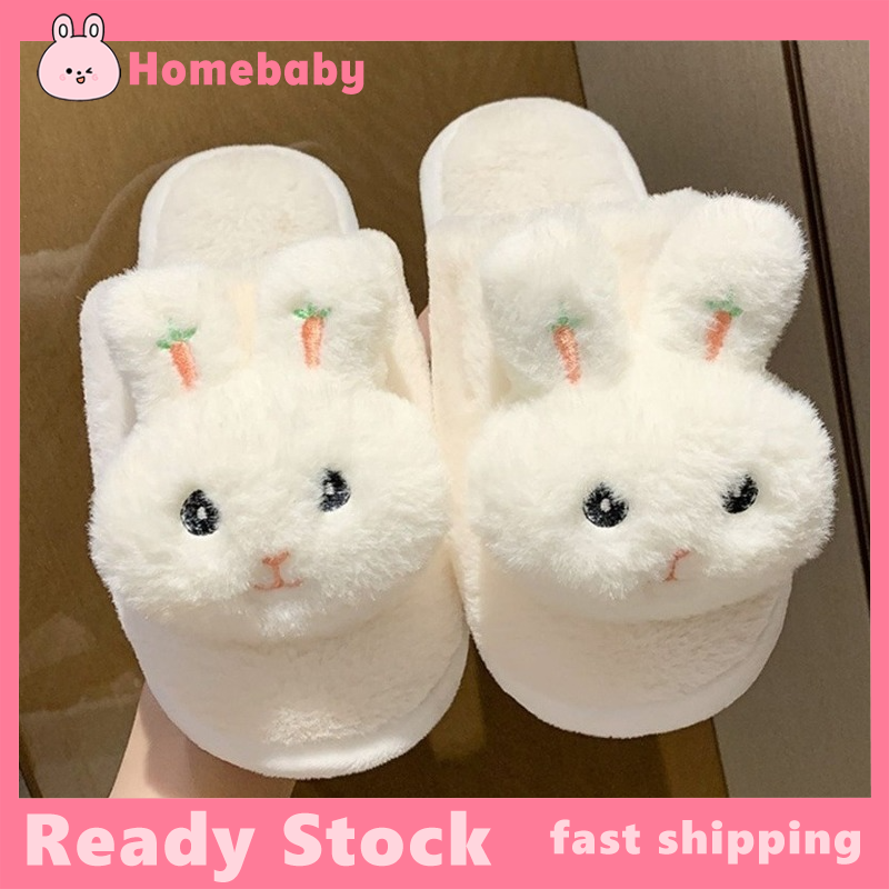 Homebaby Dép Cotton Hình Thỏ Hoạt Hình Mới 2021 Giày Của Phụ Nữ, Giày Nữ Chống Trượt Phòng Ngủ Ngoài Trời Trong Nhà