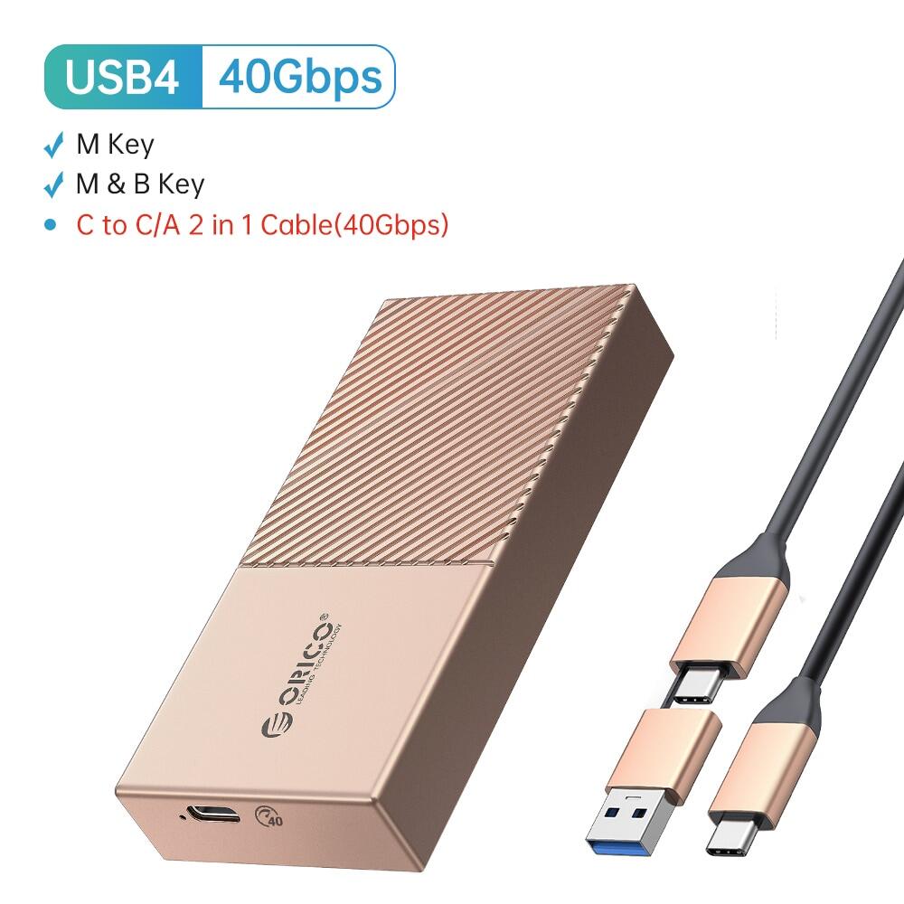 ORICO USB4.0 M.2 SSD Trường Hợp 40Gbps M2 NVMe Trường Hợp Tương Thích Với Thunderbolt 3 4 USB3.2 USB