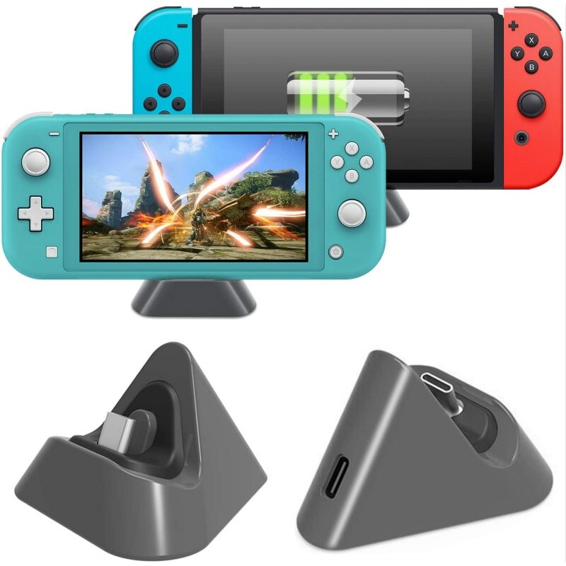 Charging Dock for Nintendo Switch Lite Compact Charging Stand Station with