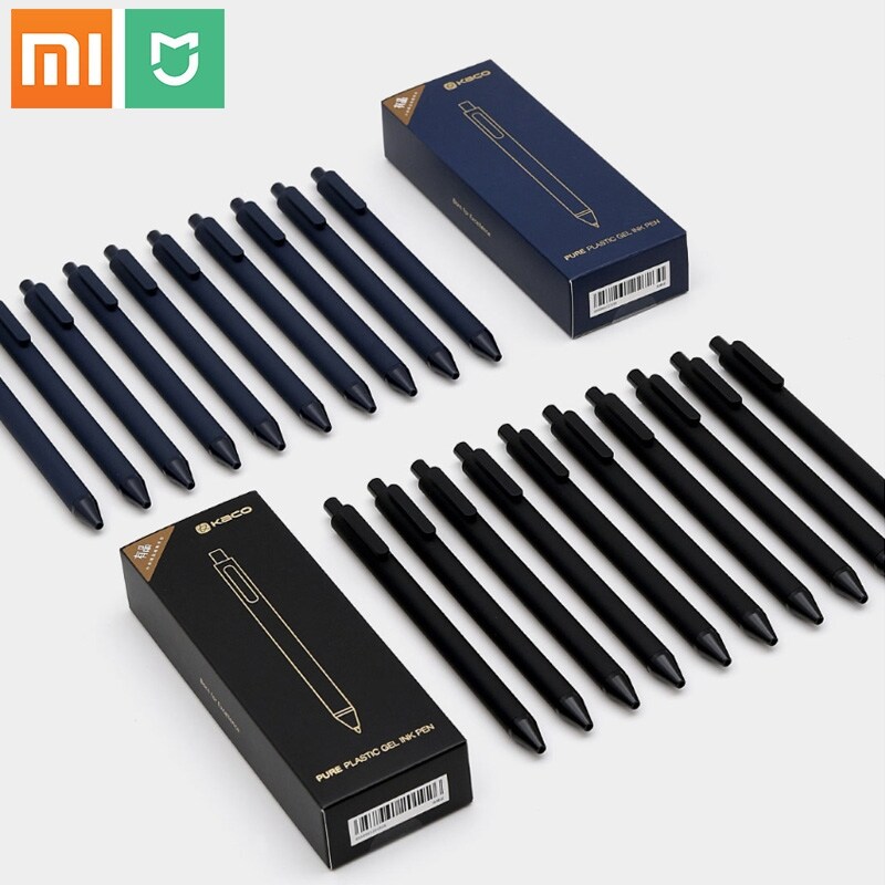 10 bút xiaomi mijia kaco chính hãng cái/bộ bút bi mi kaco 0.5mm lõi bút ký bền mực đen nạp cho văn phòng học tập