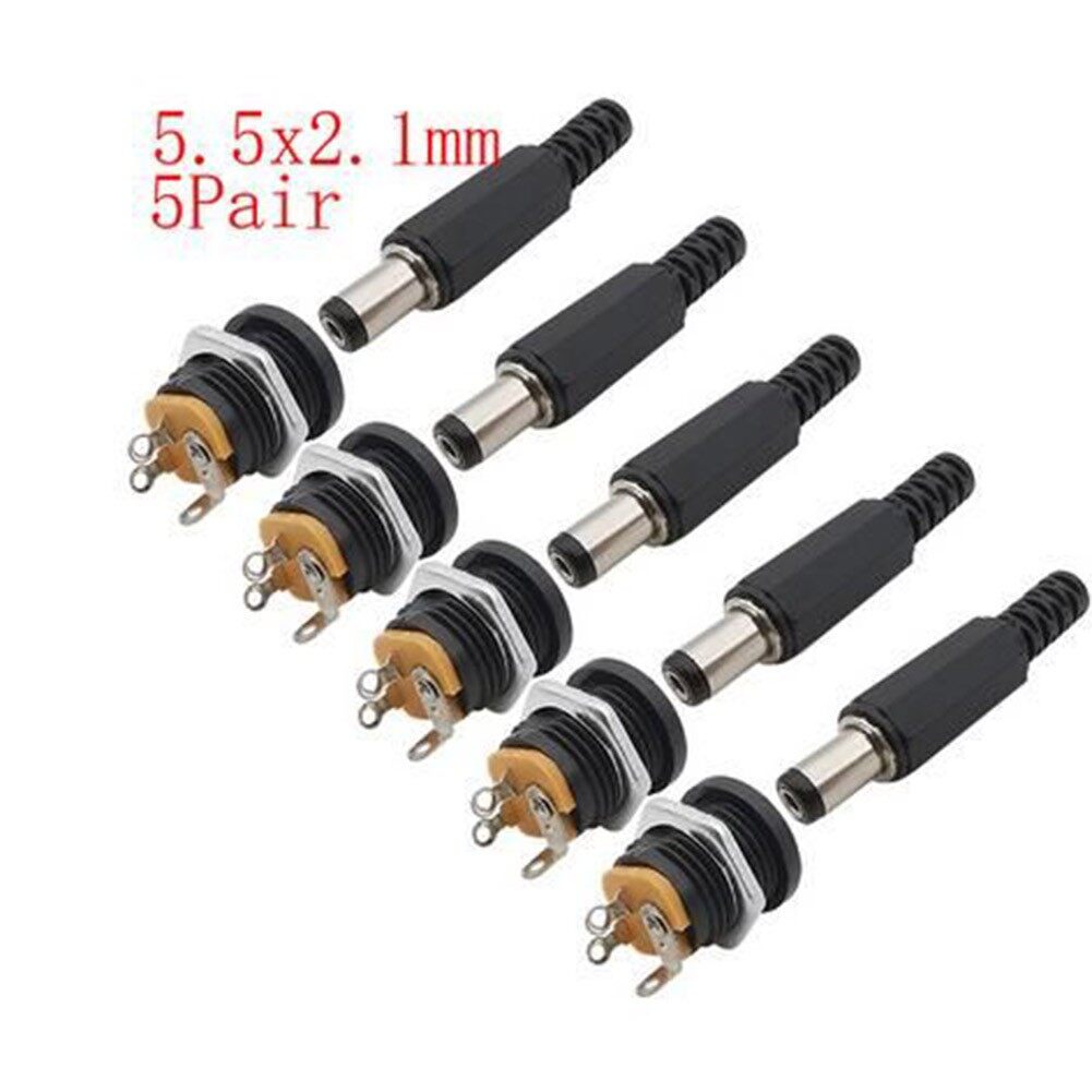 5 cặp ổ cắm điện dc ổ cắm giắc cắm đực ổ cắm cái ổ cắm gắn bảng điều khiển đầu nối nguồn dc 12v