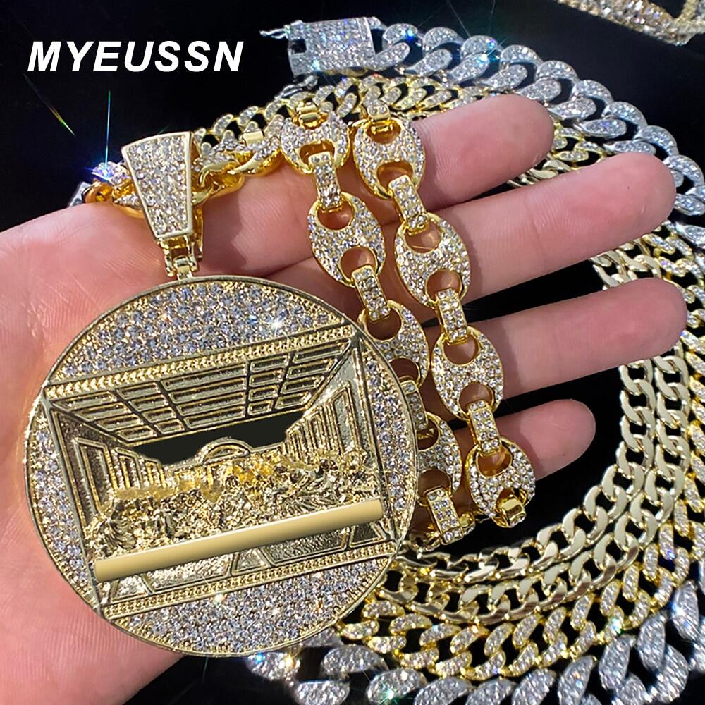 Gold iced out cuban on sale chain