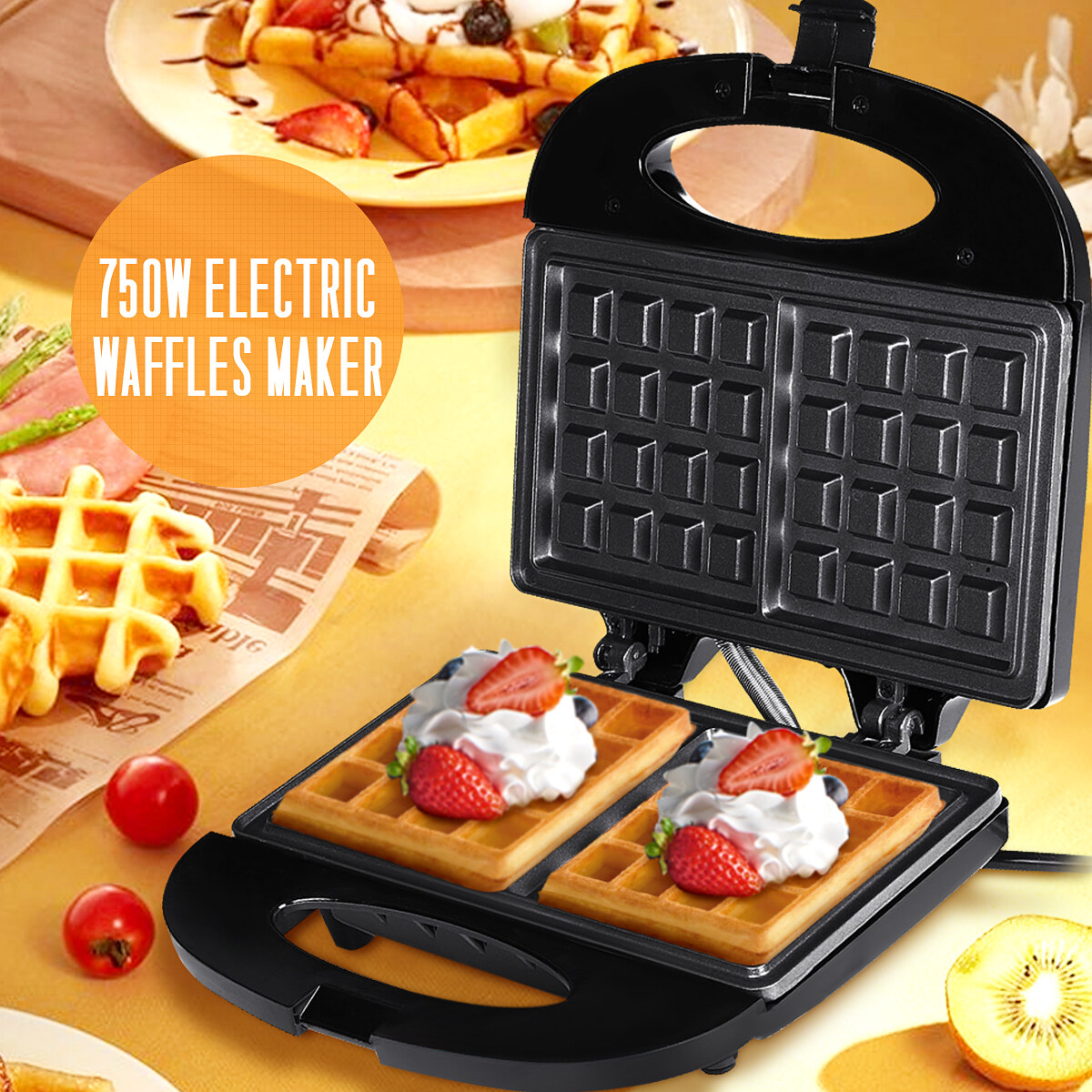 Generic Sokany 220V 750W Electric Doubleside Waffles Maker Nonstick