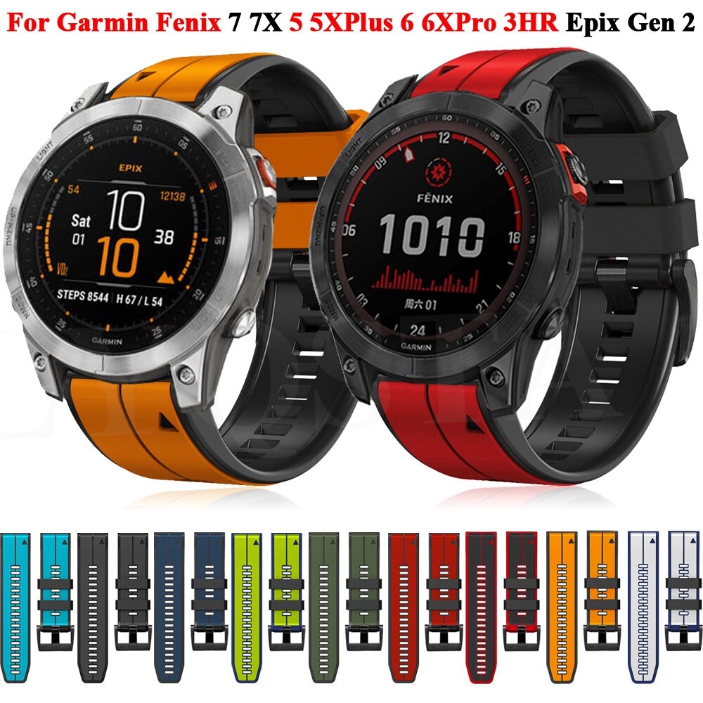 [HOT W] 22 26mm Sport Silicone Watchband Strap For Garmin Fenix 7 7X 5 5X Plus 6 6X Pro 3HR MK1 Epix Gen 2 Smartwatch Bracelet Band Belt