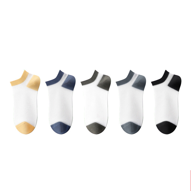 CMENIN  5 Cặp Harajuku Off White Man Vớ thoáng khí chống trơn trượt Nam tất khử mùi Khử mùi thoáng k