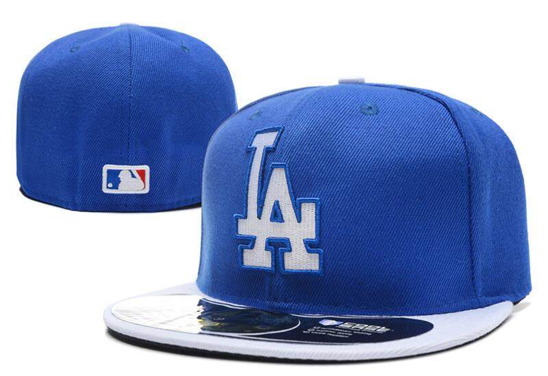 【 Quality】MLB ดอดเจอร์ลอสแอนเจลิสของ Anaheim หมวกตั้งเบสบอล Caps ผู้ชายผู้หญิงสบายๆขนาดหมวกกีฬากลางแจ้งติดตั้งหมวก Full Close HipHop คนรัก