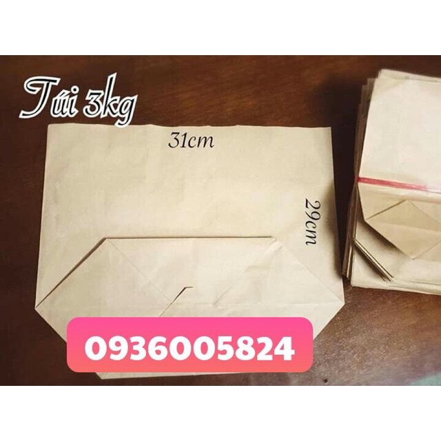 50 Túi Giấy T3 (31X29) Túi Giấy Kraft