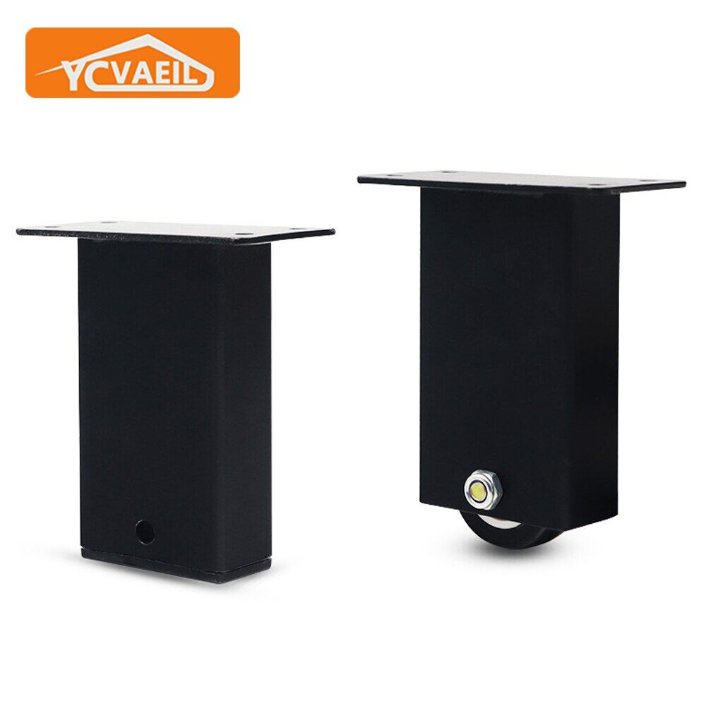 4pcs Black Coffee Table Legs Metal Sofa Feet 10cm TV Cabinet Support Legs Sofa Bed Furniture Legs Replacement Hardware