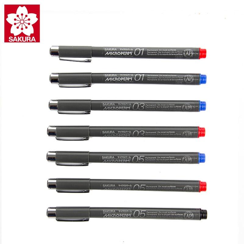 Sakura Pigma Micron Pen EOK 01 03 08 Black Blue Red Pigment Ink Waterproof