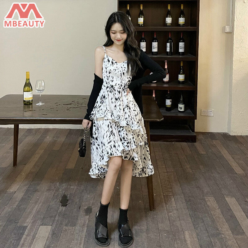MBeauty Nữ Hoa Pháp Váy Yếm Đầm Dài váy tầng váy nữ đẹp đi chơi đầm nữ đẹp dự tiệc