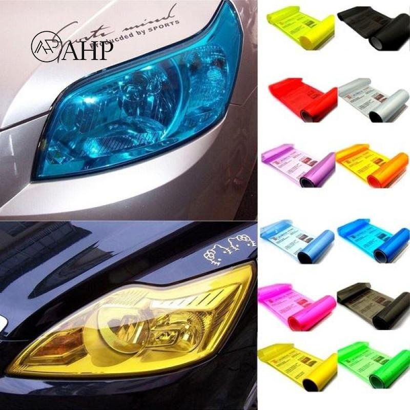 Tấm dán vinyl màu đen đậm cho xe hơi 60x30cm tấm dán vinyl màu đèn hậu đèn pha ô tô