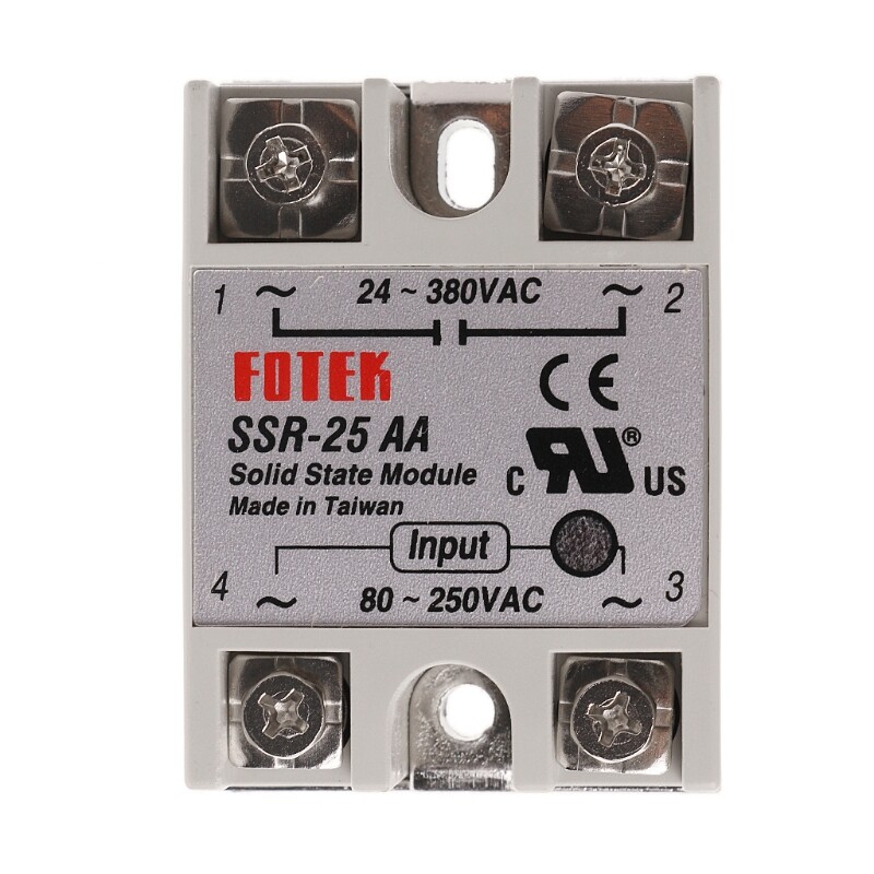 Mô đun rơ le trạng thái rắn, ssr-25 đầu vào ac aa 25a 250v 80-250v đầu ra ac 24-380v