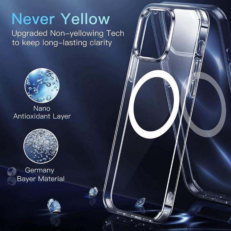 Shockproof Magnetic Transparent Case For Iphone Pro And Plus_voghion.com