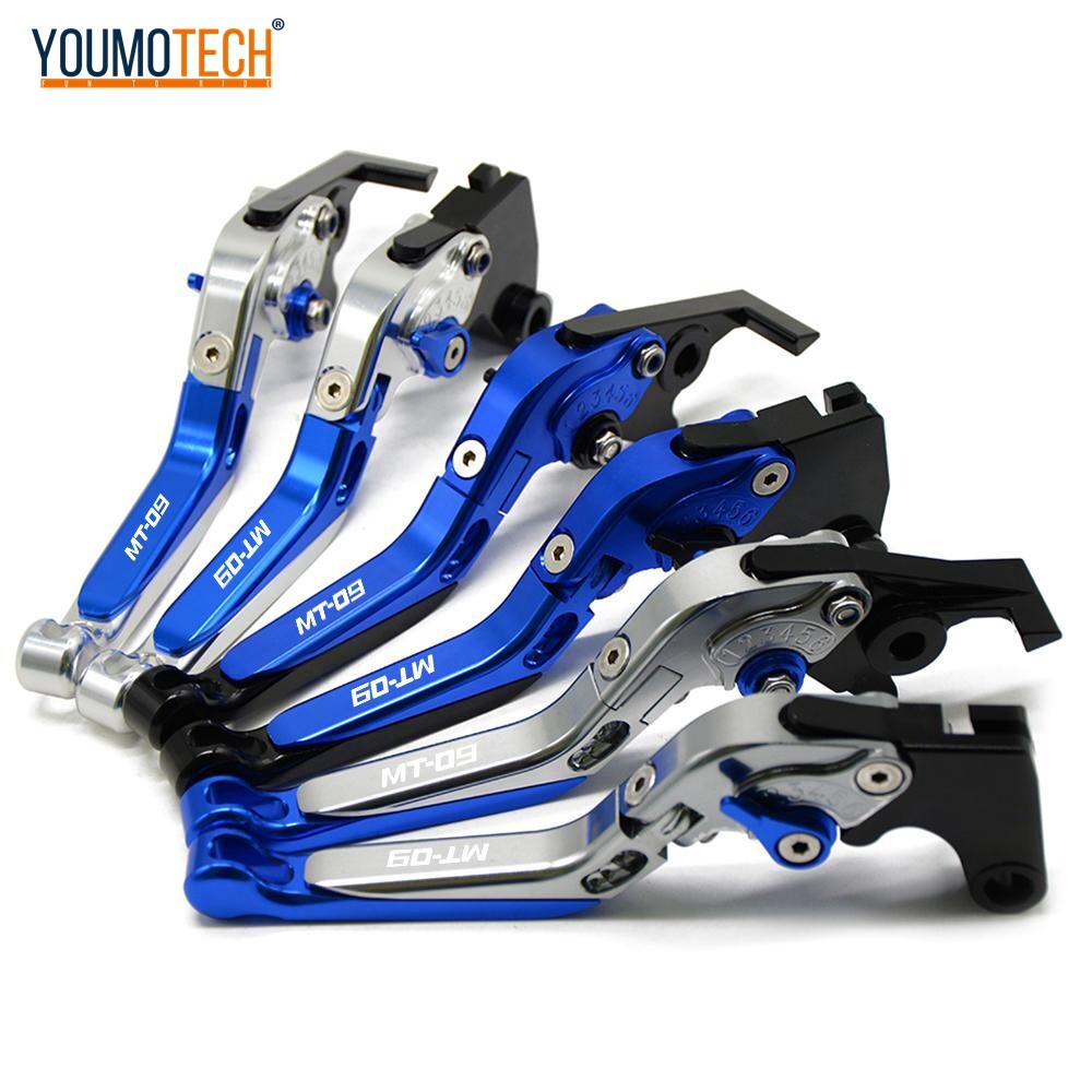 YOUMOTECH Dành cho YAMAHA FJ-09 / MT-09 / SP Tracer 900 / 9GT 2014-2020 & 2021-2022 Xe máy Gấp có thể mở rộng Phanh ly hợp Cần tay lái Cần phanh MT09 MT 09 FJ09 Phụ kiện