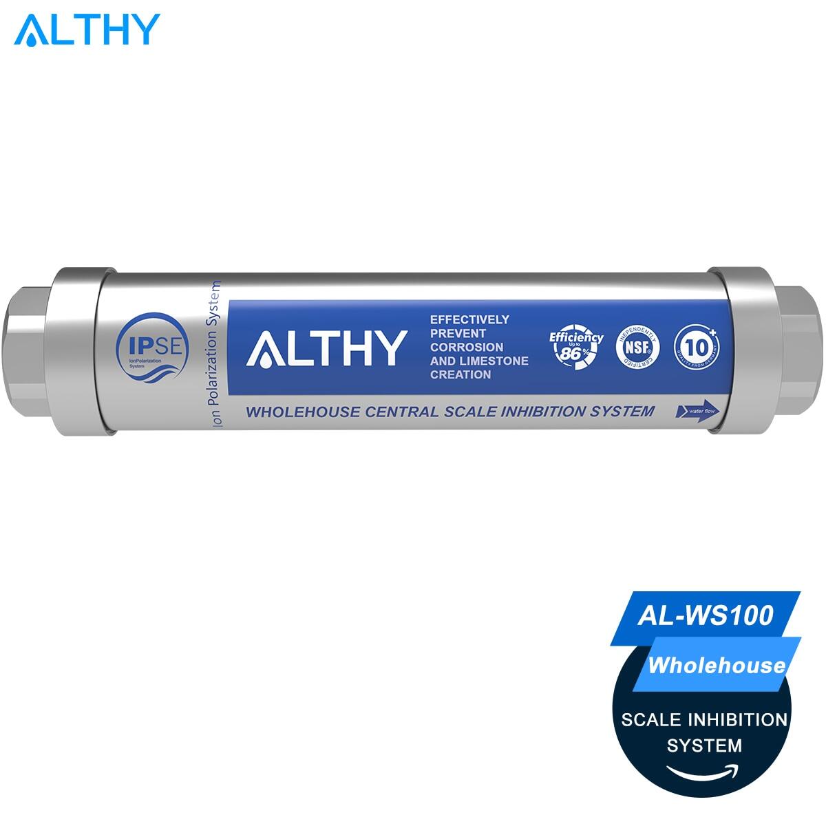 ALTHY IPSE Whole House Scale Inhibition Inline Water Softener System Descaler Water Filter Purifier Prevent Limescale & Corrosion ราคา 5,339 บาท*ส่งฟรี