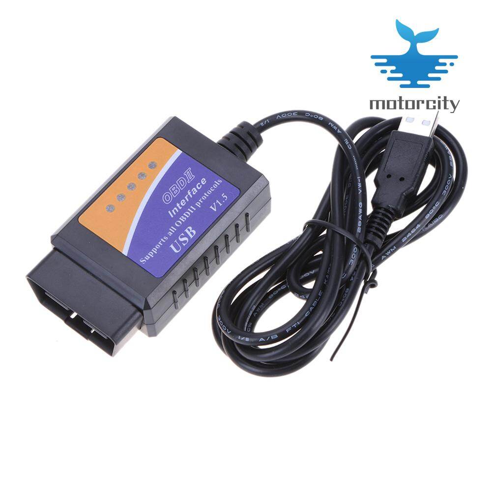 Elm327 usb obdii obd2 công cụ quét máy quét ô tô chẩn đoán cáp v1.5 cd