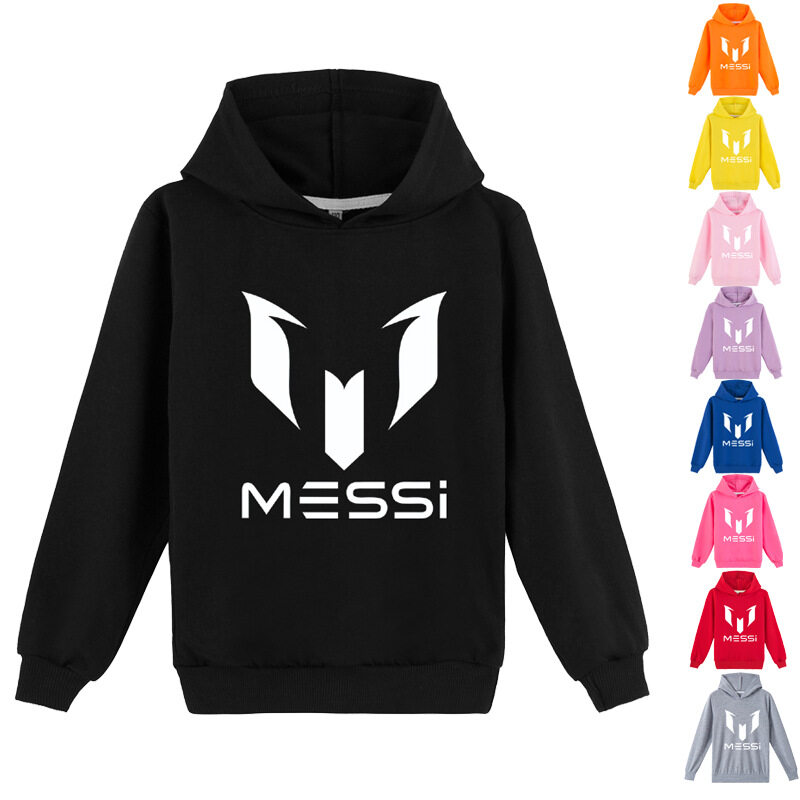 Messi Áo Hoodie Trẻ Em Có Túi Áo Hoodie Bé Trai Bé Gái Quần Áo Trẻ Em Mùa Thu Đồ Thể Thao Bé Gái Dài