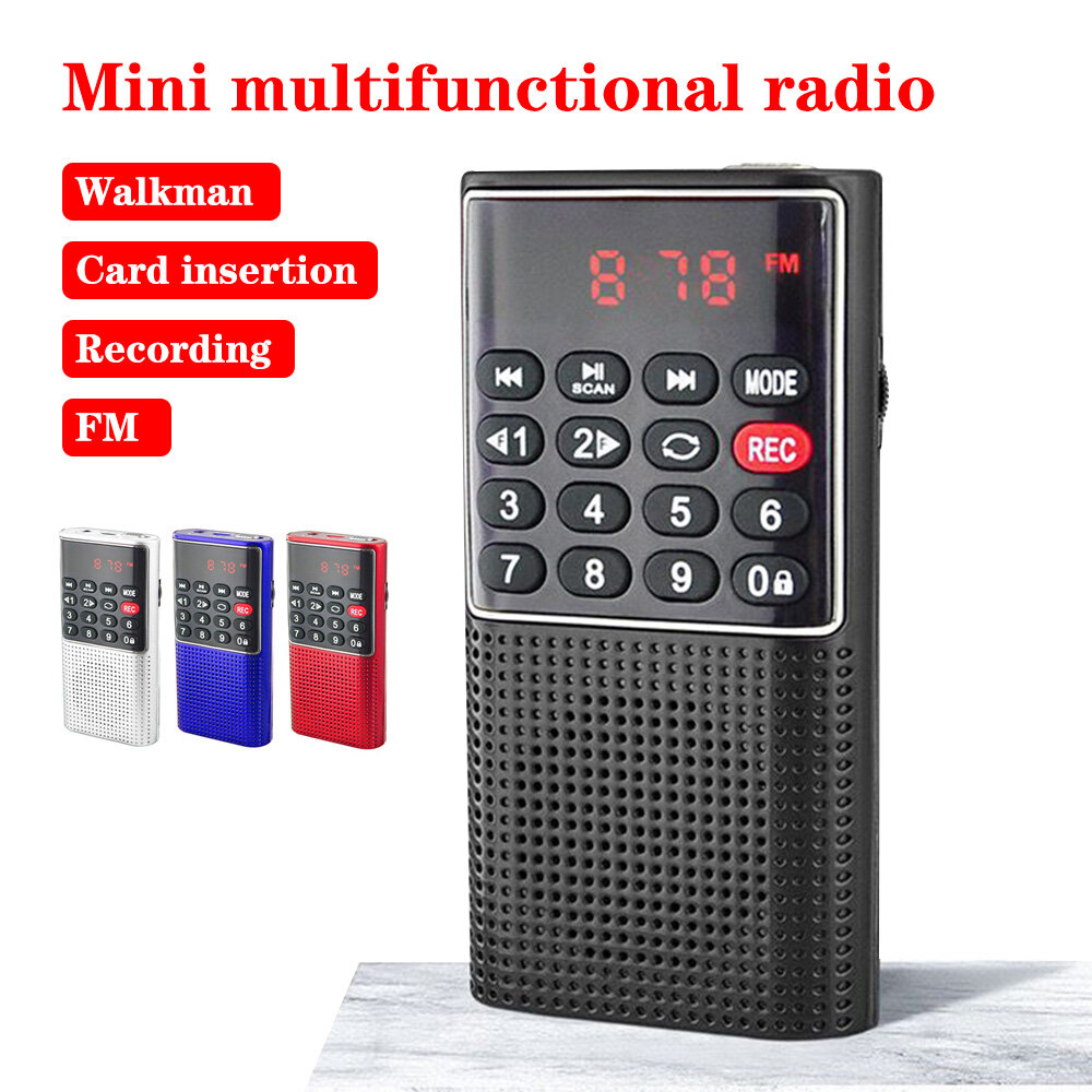 Xách Tay Loa mini mp3 âm nhạc máy nghe nhạc thẻ TF phát lại FM Đài phát thanh ghi âm giọng nói AUX cáp truyền âm thanh