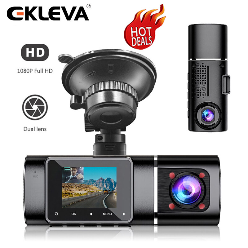 Ekleva máy ảnh hành trình kép Với IR nhìn trong đêm HD 1080P Phía Trước Và 720P Bên Trong Cabin Came