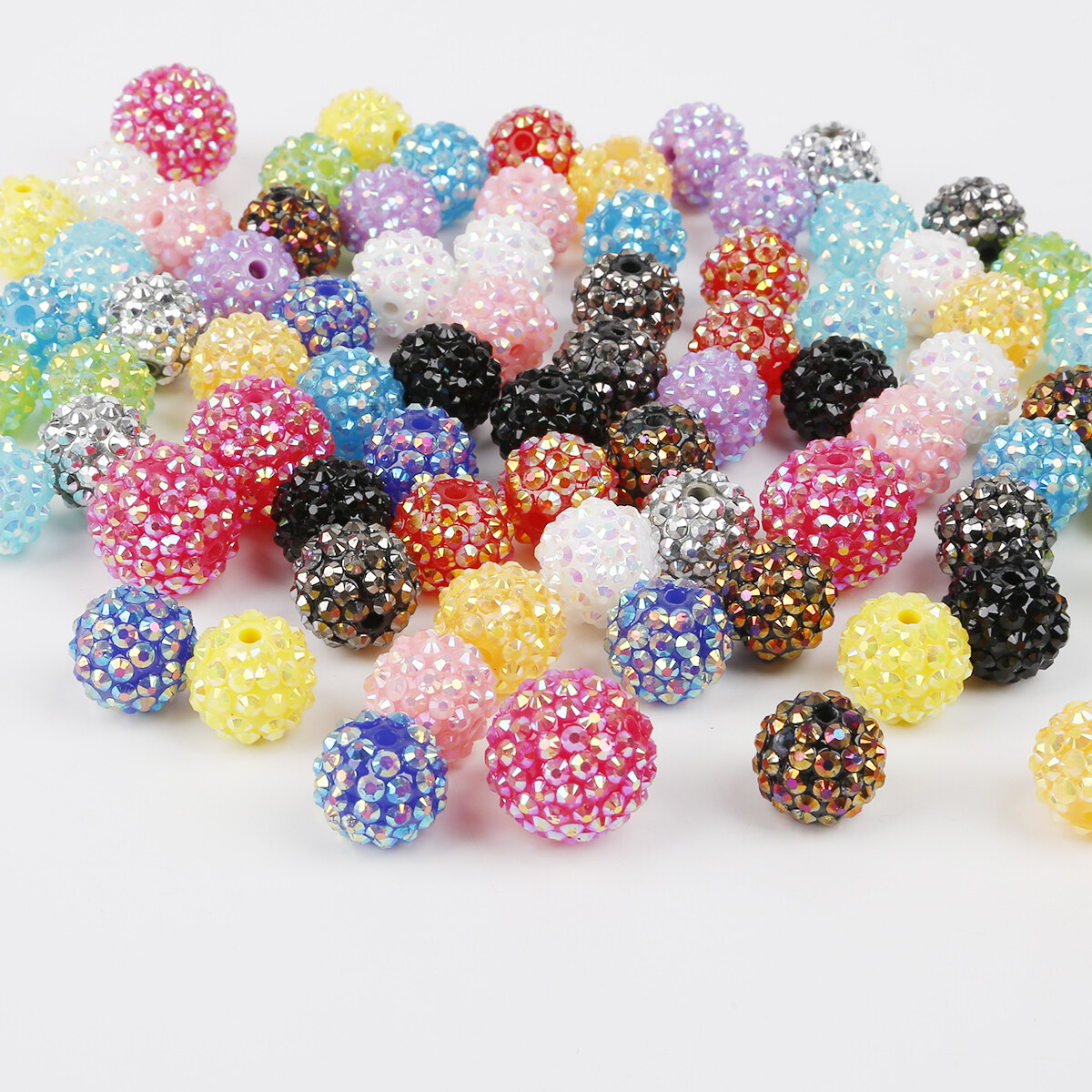 10 cái/túi hạt cườm nhựa chunky tròn màu kẹo thời trang 12mm hạt charm spacer lỏng cho bé gái, phụ kiện làm diyjewelry