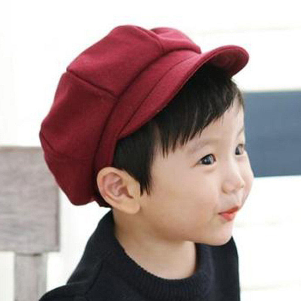 HUAN392ฤดูใบไม้ร่วงเด็กหมวกเบสบอลผ้าฝ้ายโดมเด็กหมวกแก๊ปเด็กหมวกแปดเหลี่ยมหมวกเด็ก Beret