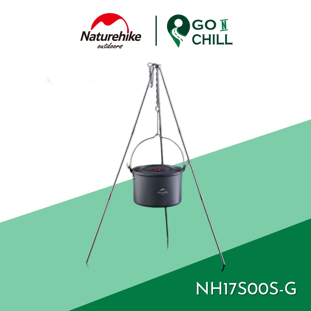 Kiềng giá treo nồi dã ngoại cắm trại gấp gọn mini Naturehike NH17S00S-G