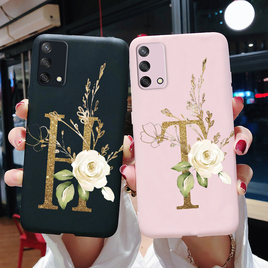 Ốp Cho Oppo A95 Ốp Điện Thoại CPH2365 Ốp Lưng Chữ Dễ Thương Mờ Màu Hồng Silicone Mềm CPH2365