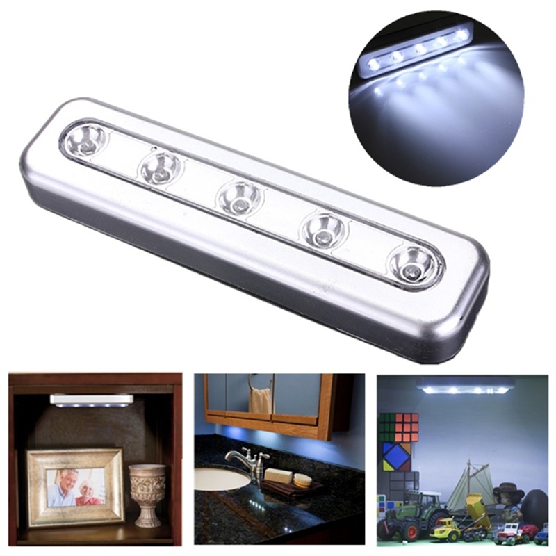 5 Đèn LED Tủ Không Dây, Đèn LED Chạy Pin Tiết Kiệm Năng Lượng Tủ Quần Áo Tủ Quần Áo Cầu Thang Phòng Ngủ Nhà Bếp Ngăn Kéo Ánh Sáng Một Cách Tự Do Dán