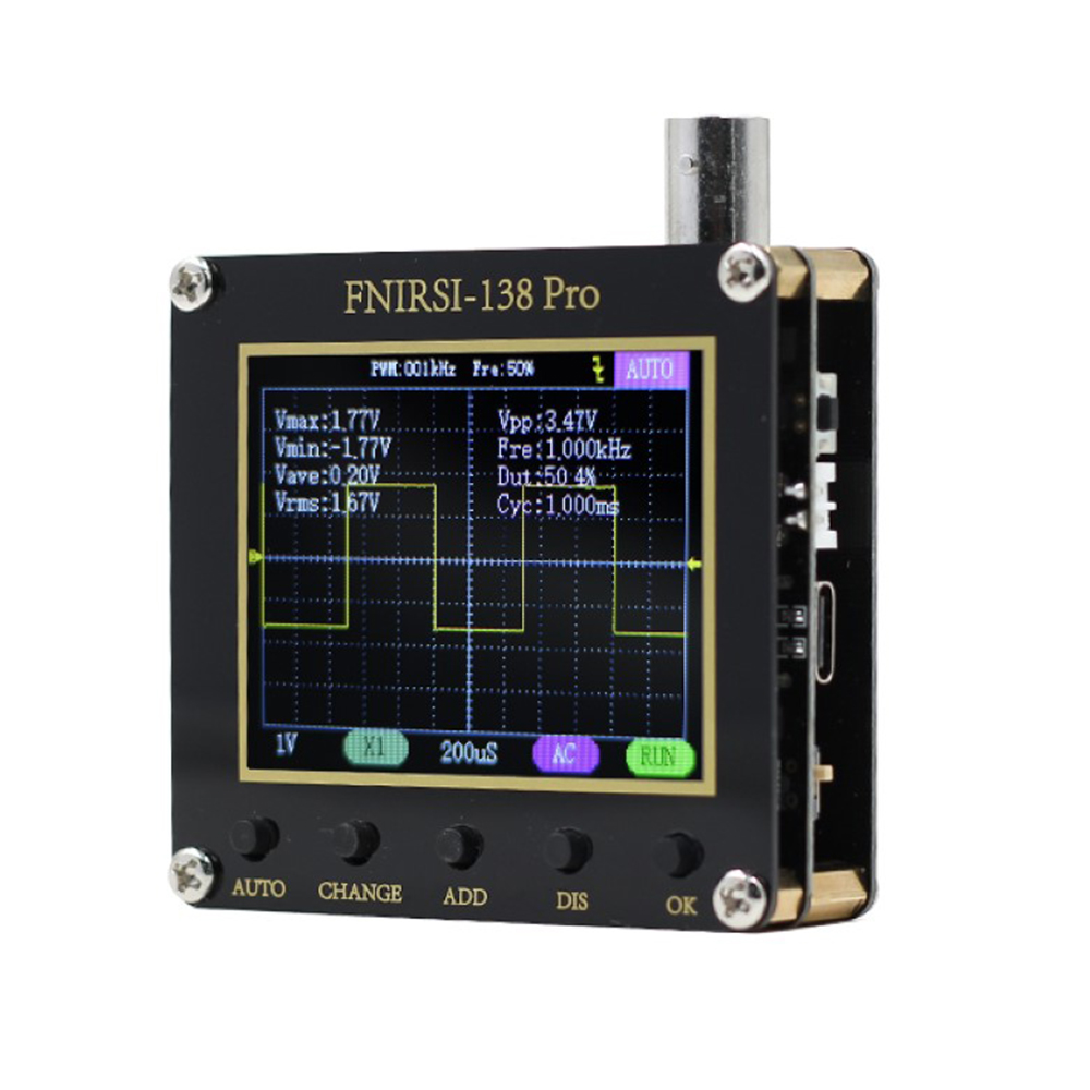 Fnirsi máy hiện sóng kỹ thuật số cầm tay bỏ túi 138pro máy hiện sóng vuông pwm băng thông analog cầm tay 200khz pin p6100
