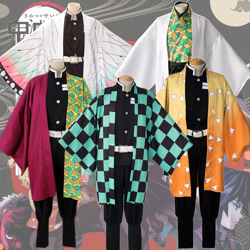 Trang Phục Anime Diệt Quỷ Kimetsu No Yaiba Kimono Hóa Trang Agatsuma Zenitsu Tomioka Giyuu Haori Áo Khoác Cardigan Dáng Rộng Cho Nam Nữ 