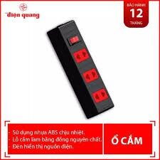 Ổ cấm 3 lỗ điện quang kèm