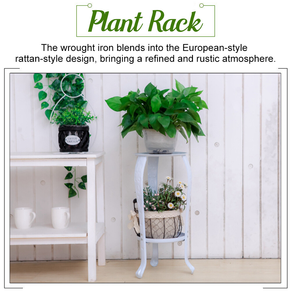 Generic 2 TIER Metal Shelves Flower Pot Plant Stand Display Indoor