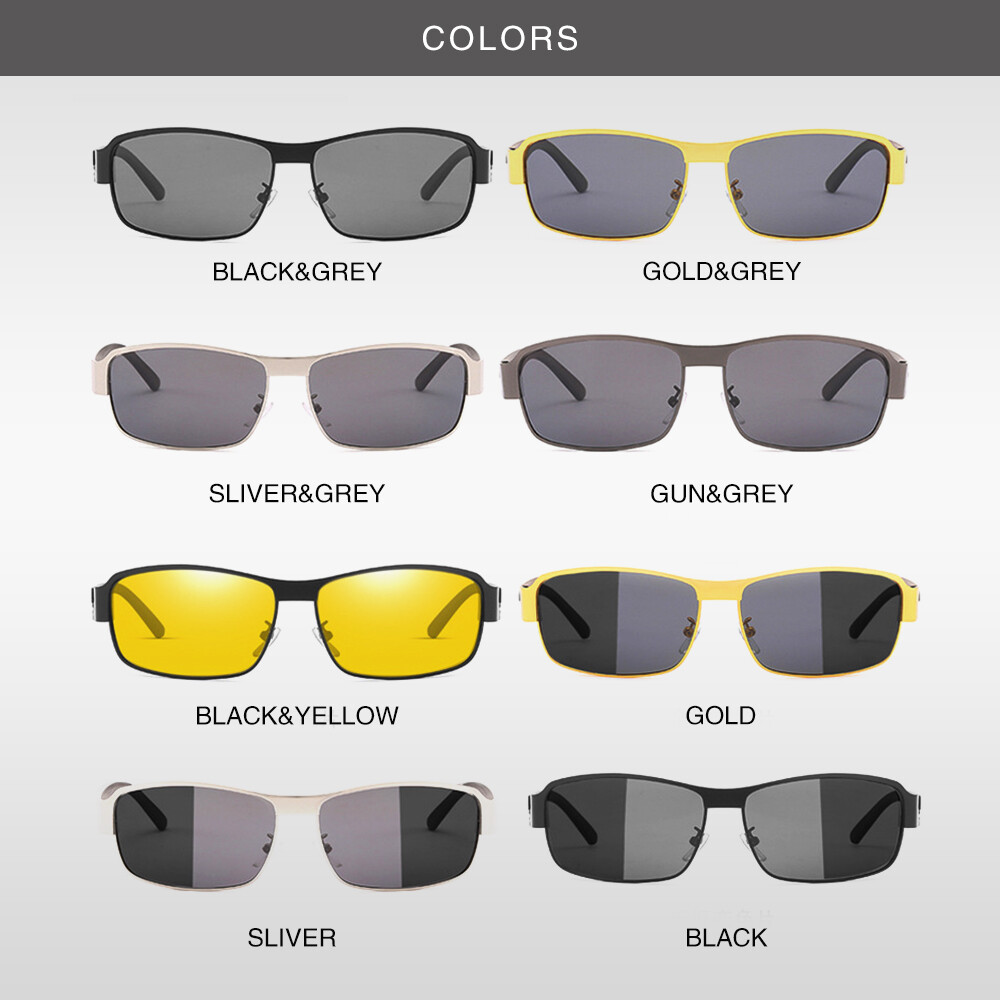 Night Vision Driving Sunglasses for Men / Aluminum Polarized