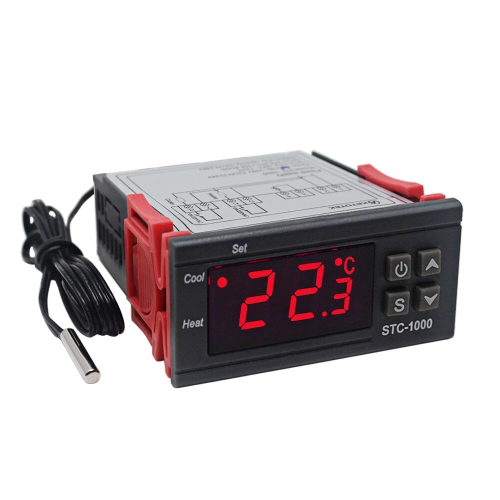 Kỹ thuật số điều khiển nhiệt độ, bộ điều nhiệt stc-1000, rơle lồng ấp điều chỉnh nhiệt đèn led làm mát bằng nhiệt 10a stc 1000 12v 24v 220v