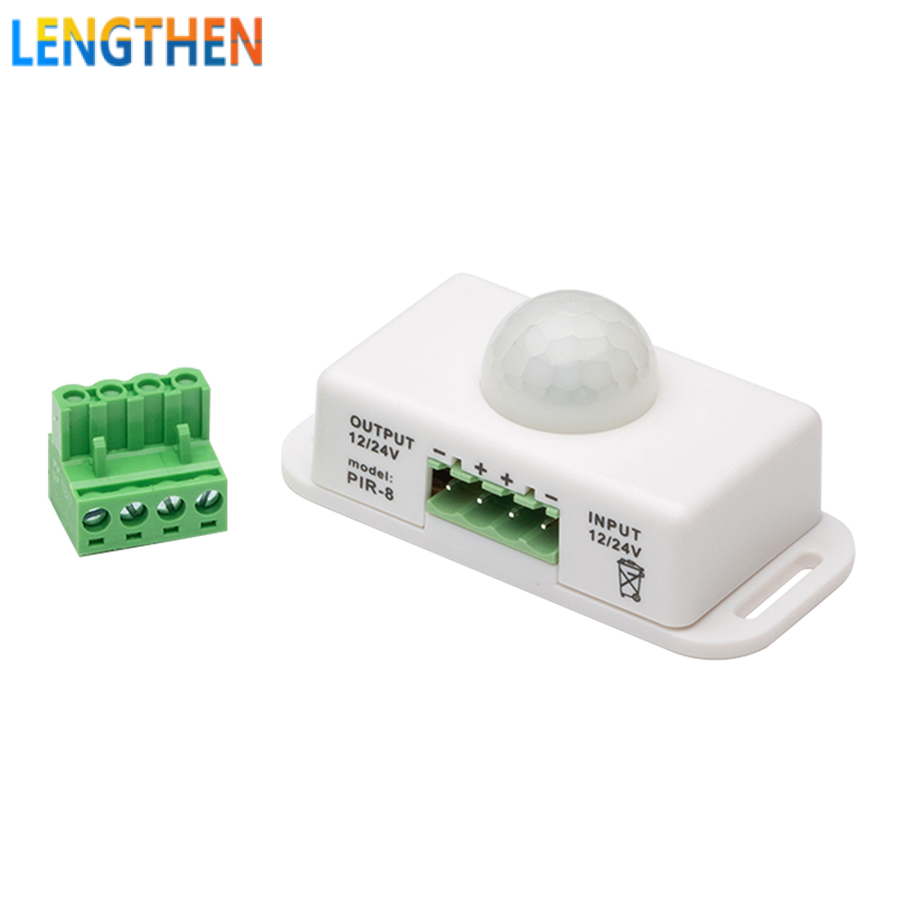 Focusai tủ quần áo điện áp rộng đèn led cảm biến hồng ngoại công tắc đèn pha dc 12v 24v 6a tự động điều chỉnh công tắc cảm biến chuyển động bộ cảm biến hồng ngoại ánh sáng mô-đun chuyển đổi cho đèn đèn dải led