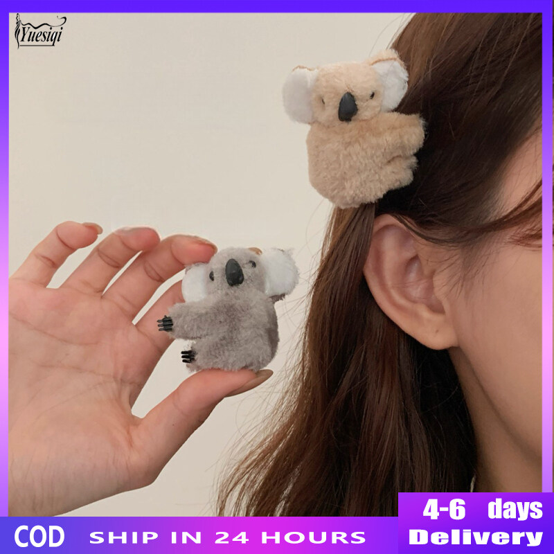 2 cái sang trọng kẹp tóc cho trẻ em dễ thương phim hoạt hình Koala mũ nón