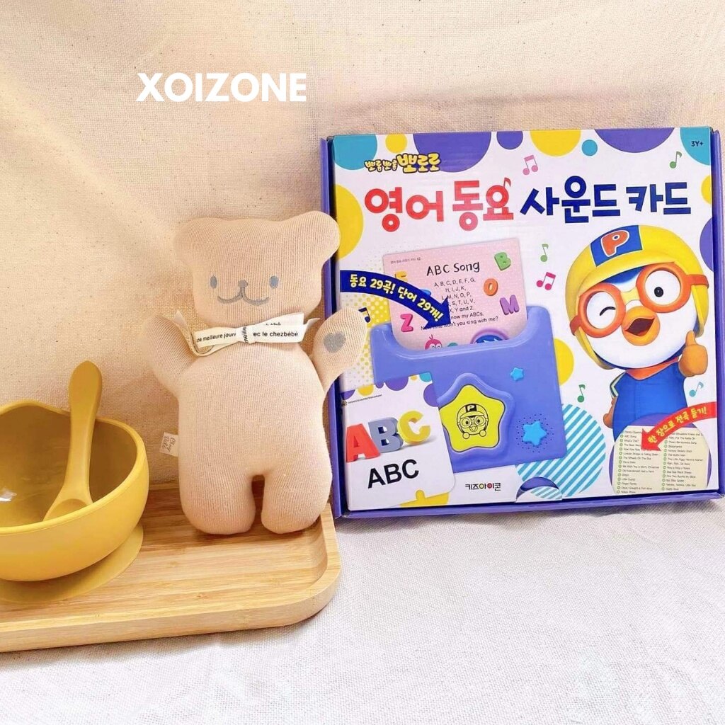 Thẻ phát nhạc pororo tiếng anh cho bé
