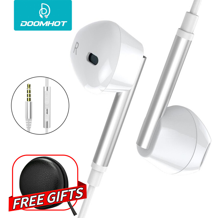 DoomHot Tai Nghe Nhét Tai Tai Nghe Nhét Tai Có Dây Tai Nghe Không Đau Tai Chất Lượng Âm Thanh HIFI Khử Tiếng Ồn Tai Nghe Siêu Trầm HIFI Kèm Hộp Đựng Micro HD Miễn Phí