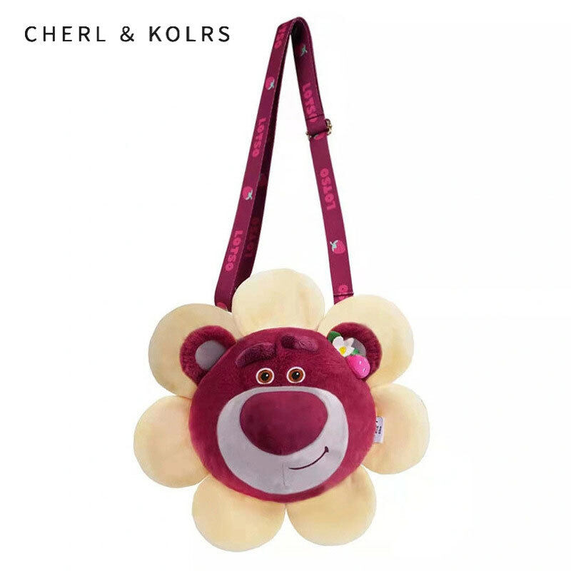 C&K Cute plush cartoon doll crossbody bag Sweet Girl Fashion Handbag Rose