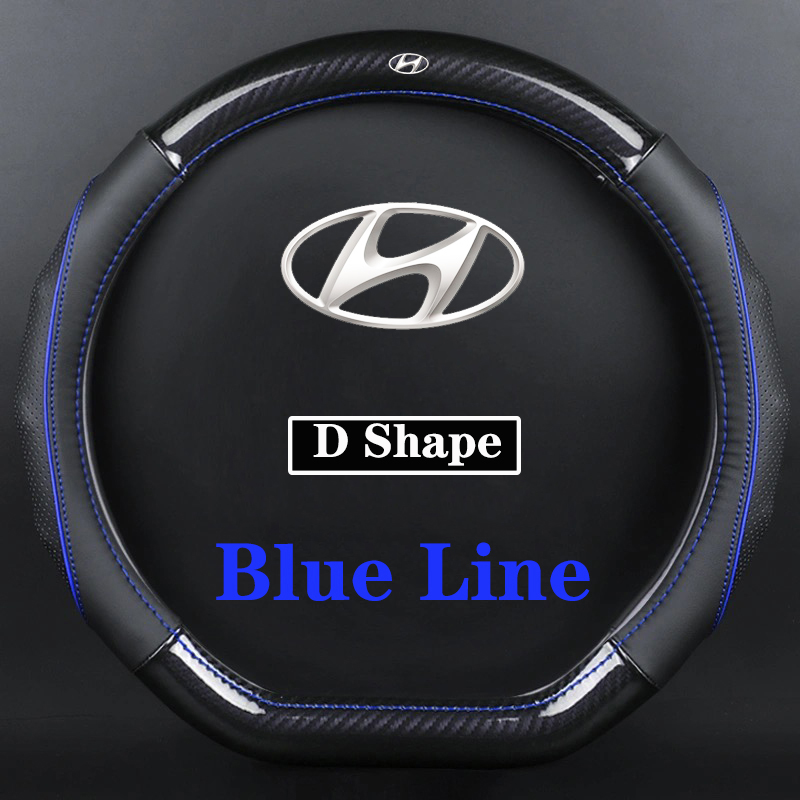 Laifu bọc vô lăng xe hơi bằng da sợi carbon cho hyundai i10 i20 i30 elantra starex santafe sonata tucson getz