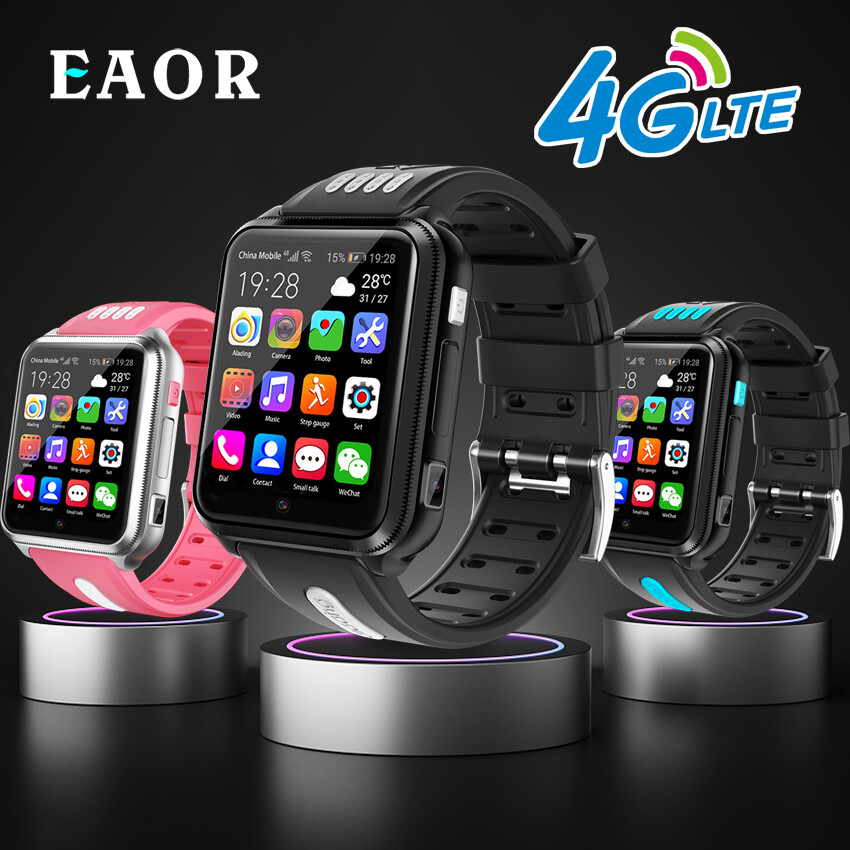 Eaor đồng hồ thông minh h1 đồng hồ điện thoại thẻ sim 4g cho trẻ em đồng hồ thông minh trẻ em chống nước android 9.0 camera kép 1080mah 1gb + 8gb wifi định vị gps