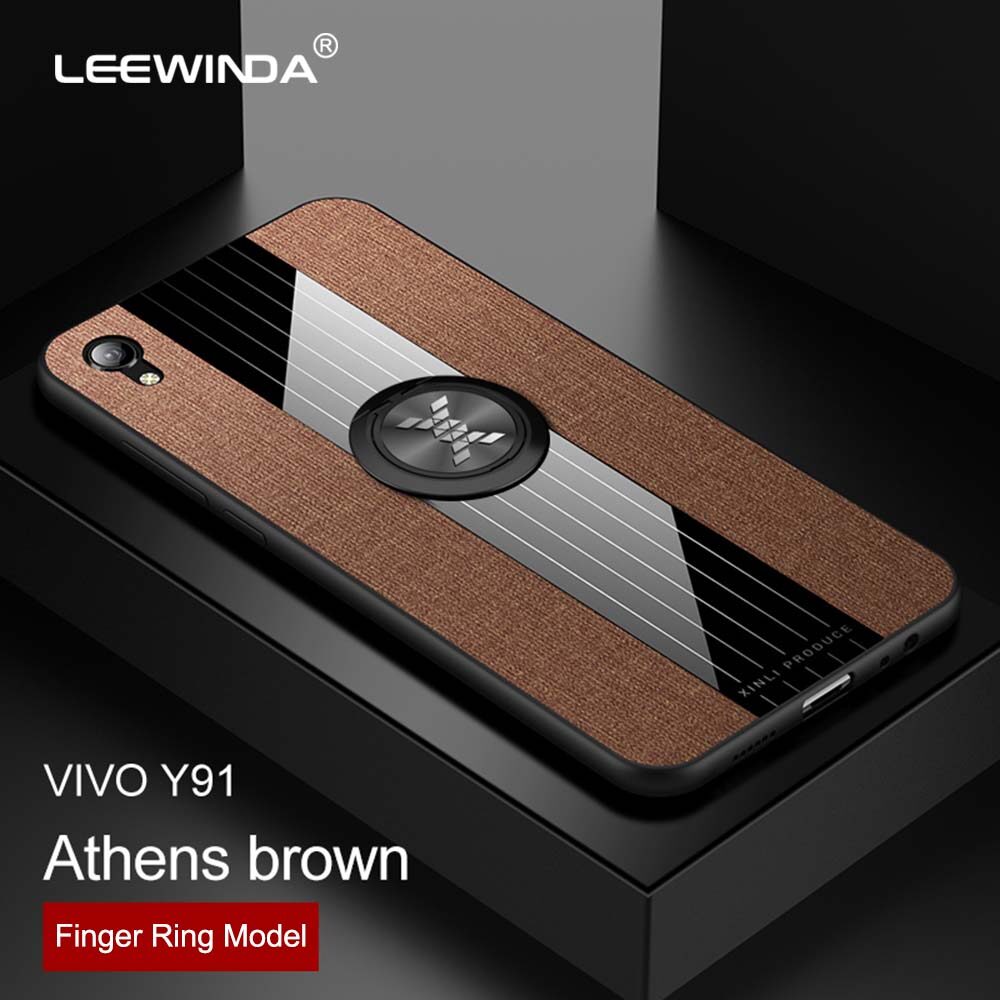 Dành Cho Vivo Ốp Điện Thoại Y71A Y75A V7 Y83A Y81S Y85 V9 Z1i Z1 Lite Z3X Y91 Y93 Y95 Y97, Vỏ Áo Giáp Họa Tiết Vải Ốp Lưng Có Vòng Từ Tính Cho Xe Ô Tô