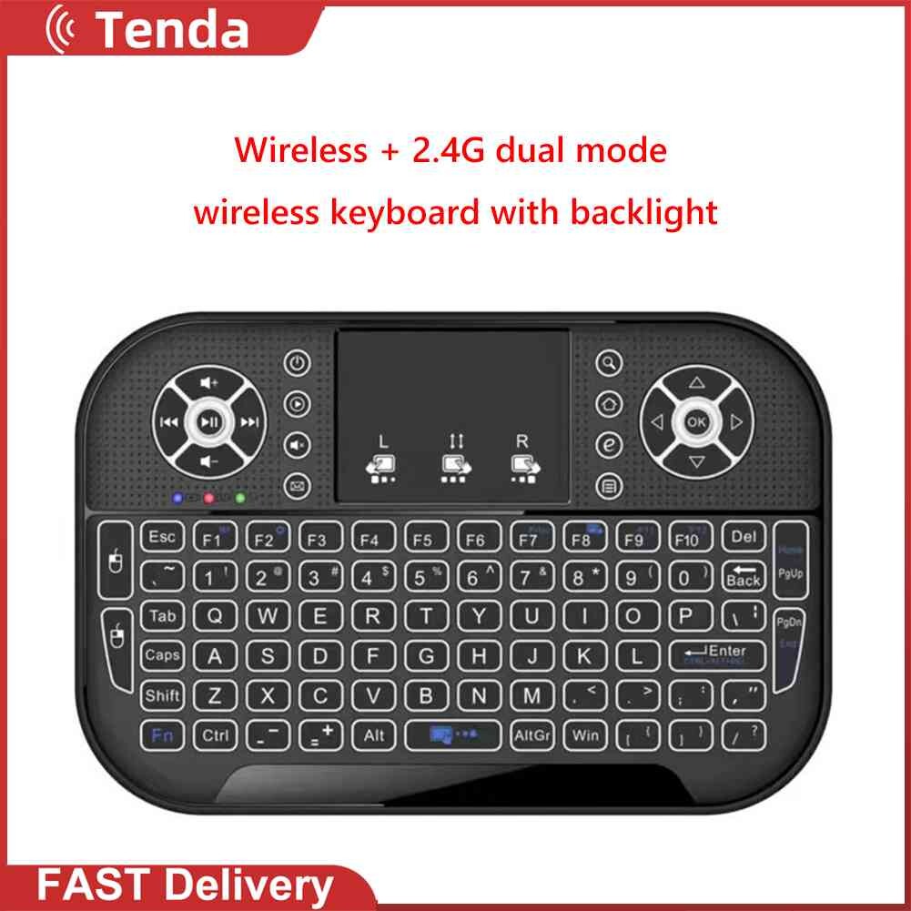 A8 Chuột Bay 2.4G Công Thái Học Có Thể Sạc Lại Bàn Di Chuột Bàn Phím Không Dây Có Đèn Nền Kèm Đầu Thu USB Cho TV Box Thông Minh