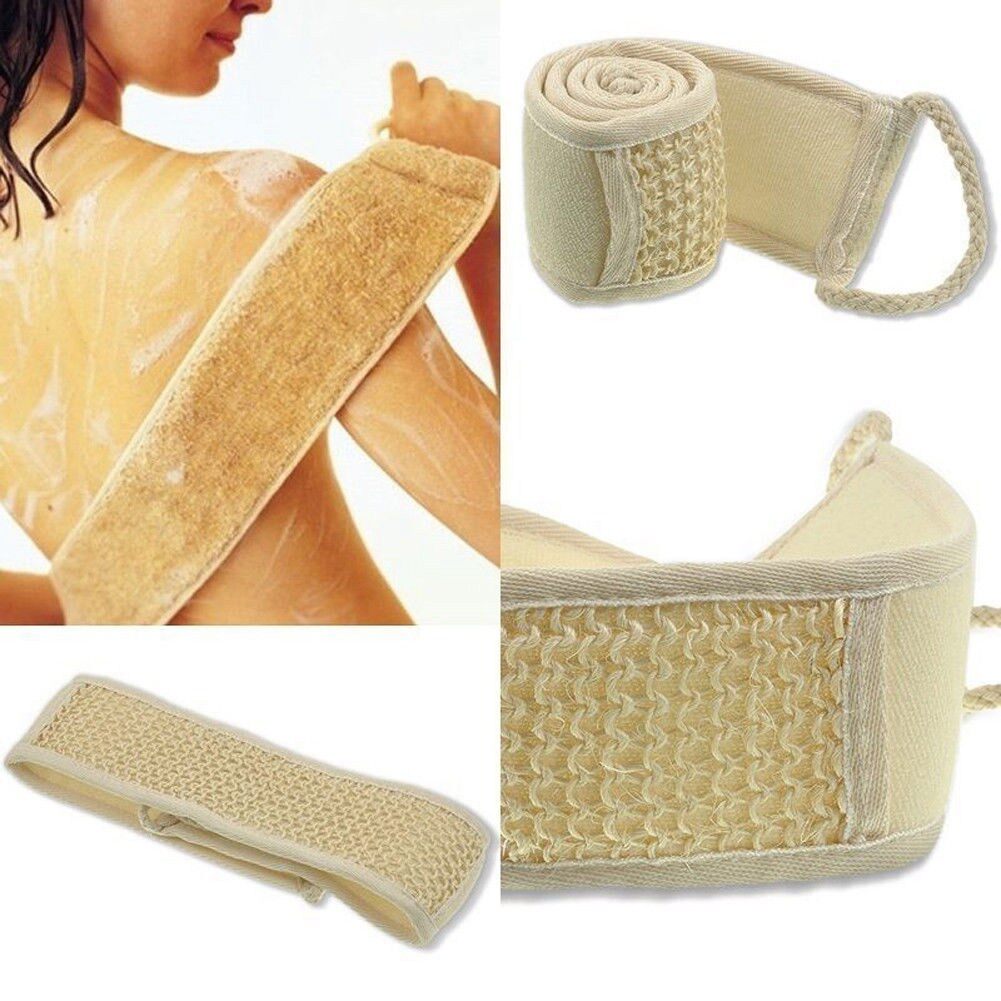 1 Chiếc Dây Đeo Lưng Xơ Mướp Tẩy Tế Bào Chết, Bàn Chải Chà Bọt Biển Tắm Toàn Thân