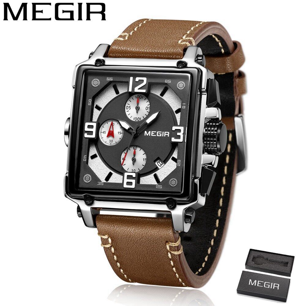 Megir Mge2061g Đồng Hồ Thương Hiệu Sang Trọng Hàng Đầu Dành Cho Nam Thời Trang Thể Thao Nam Đồng Hồ Quartz Xu Hướng Đồng Hồ Đeo Tay Quà Tặng Cho Nam Jam Tangan Lelaki