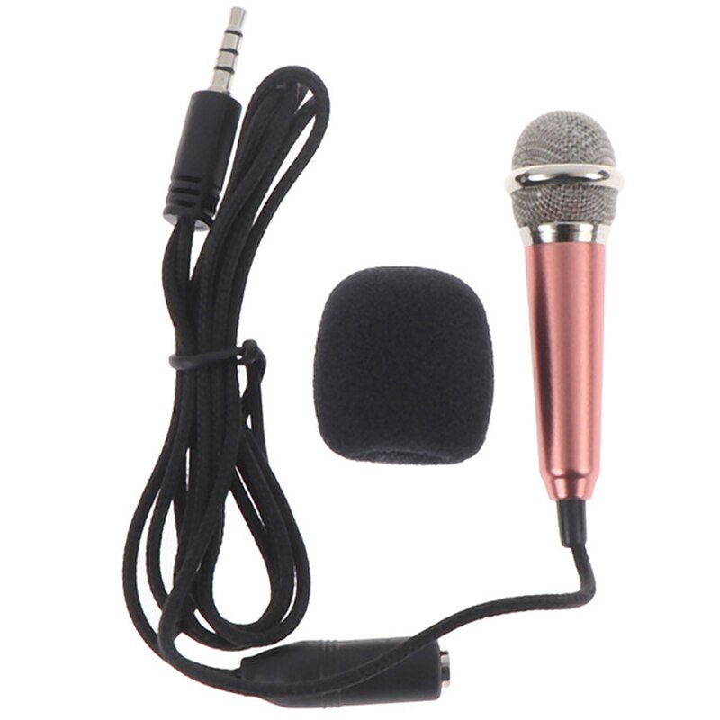 Micrô cầm tay mini di động micrô phòng thu âm thanh nổi 3.5mm micrô nhỏ chuyên nghiệp ktv karaoke cho điện thoại thông minh máy tính xách tay