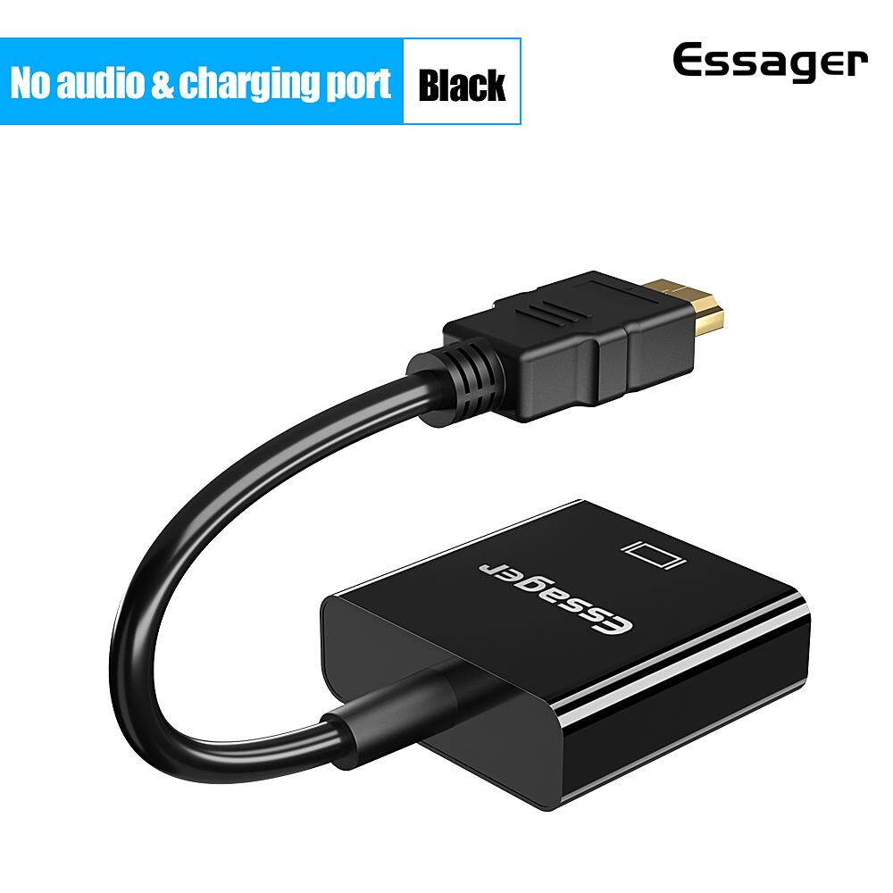Essager hdmi to vga adapter video cable 1080p hdmi converter digital for ps4 pc laptop tv vga to hdmi