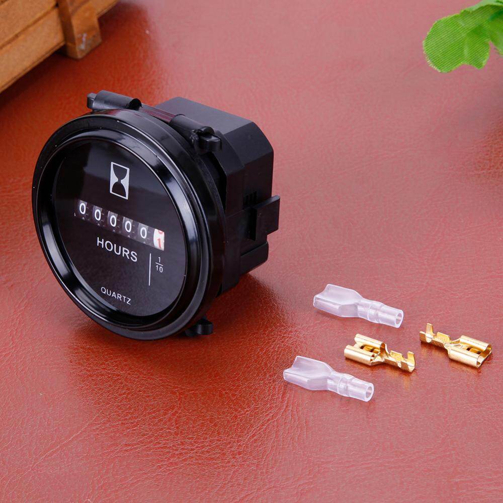 Đồng hồ đo giờ 12v 24v 36v cho động cơ tàu thủy đồng hồ chống nước tròn 2"
