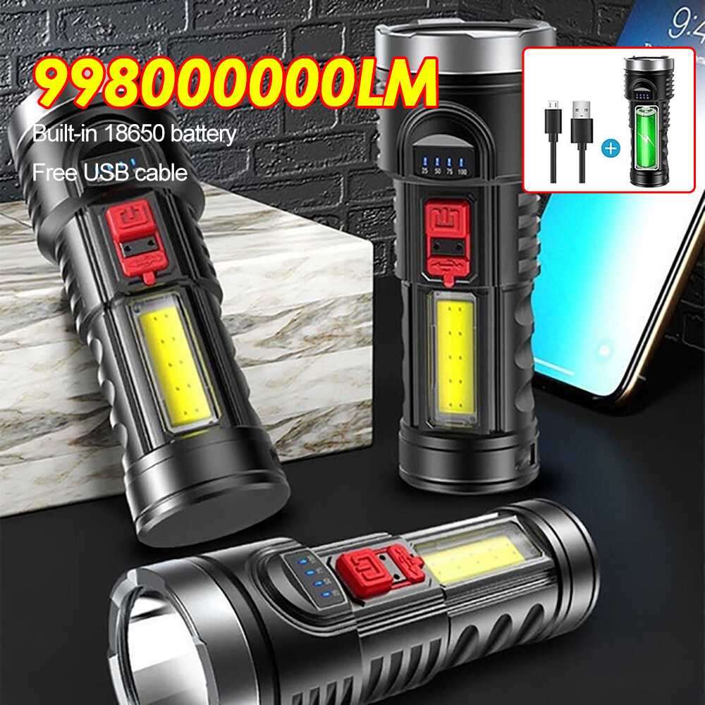 🌞🔥Đèn Pin Di Động Ngoài Trời WeSport Led Đèn Pin Đèn Chiến Thuật Xenon Gia Dụng Nhỏ USB Tầm Xa Siêu Sáng