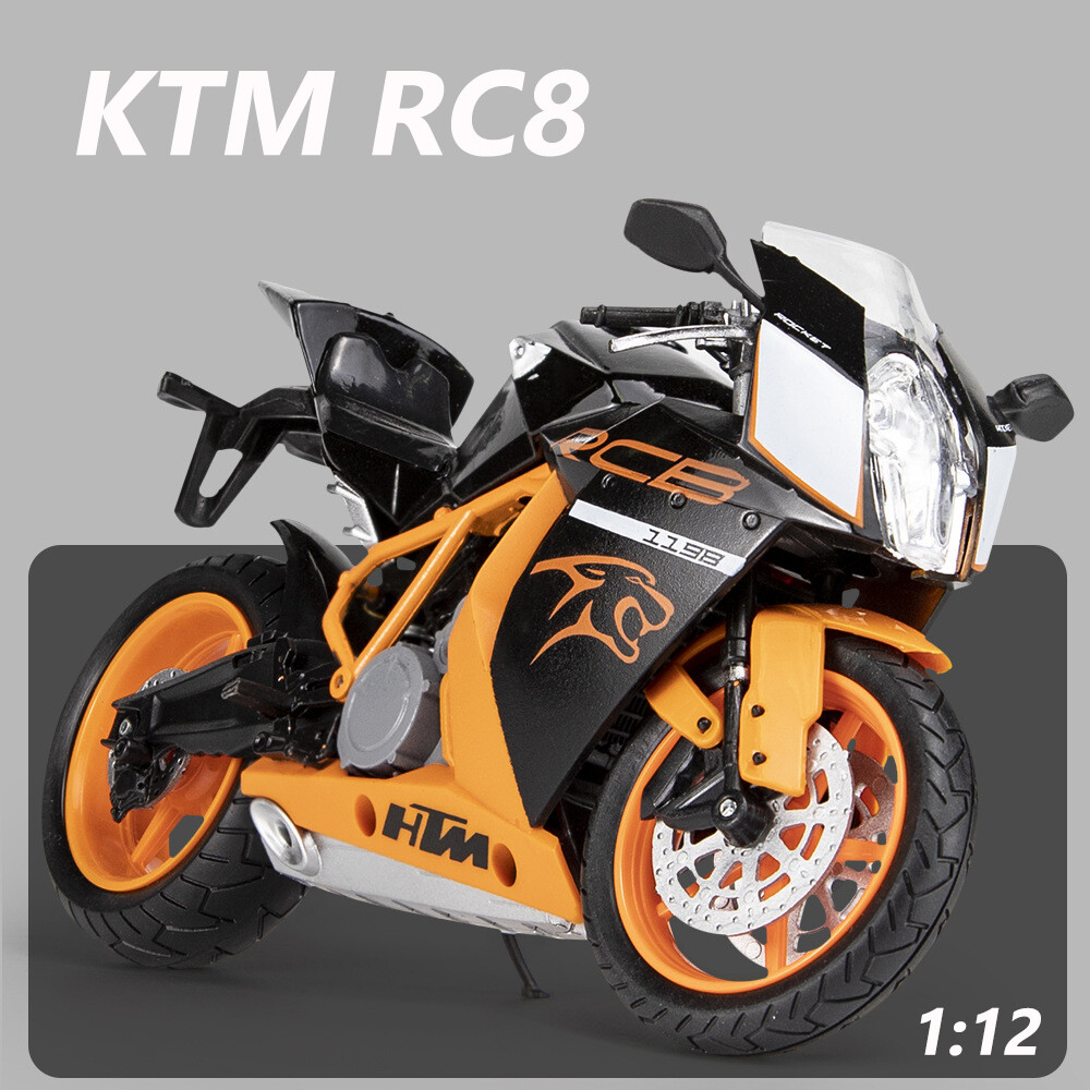 【RUM】 Mô Hình Xe Máy Hợp Kim KTM RC8 Tỷ Lệ 1:12 Đồ Chơi Xe Hơi Đúc Cho Bé Trai Quà Tặng Sinh Nhật Đồ Chơi Xe Hơi Đồ Chơi Trẻ Em Mô Hình Xe Hơi Bộ Sưu Tập Mô Hình Đồ Chơi Xe Hơi